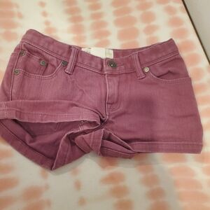 Roxy 5 Years Girls Purple Denim Shorts